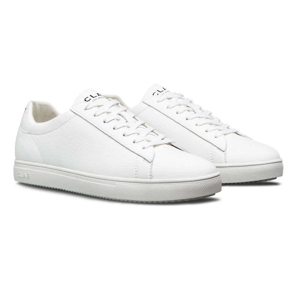 CLAE BRADLEY VEGAN Shoes Mens USA790-K83 In Triple White Vegan